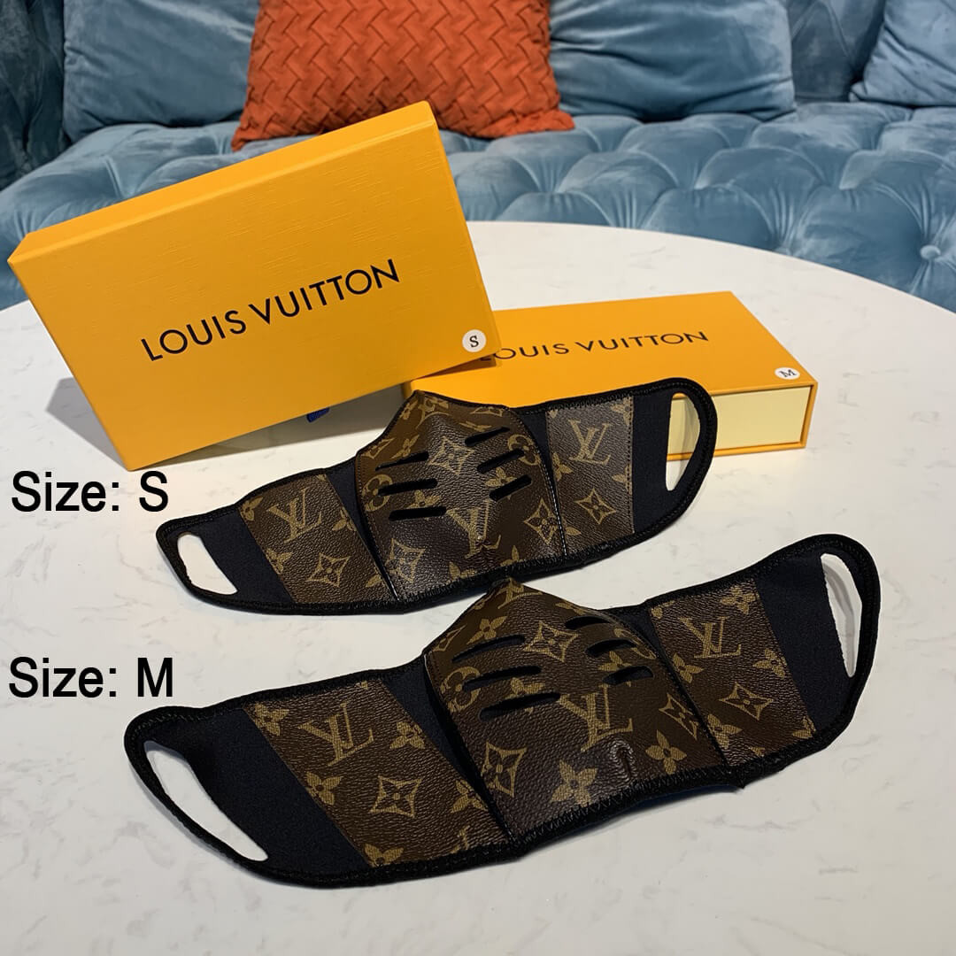 Louis Vuitton Monogram Brown Leather Face Mask