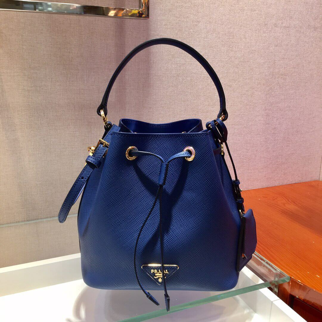 Prada Saffiano Leather Bucket Bag 1BE032