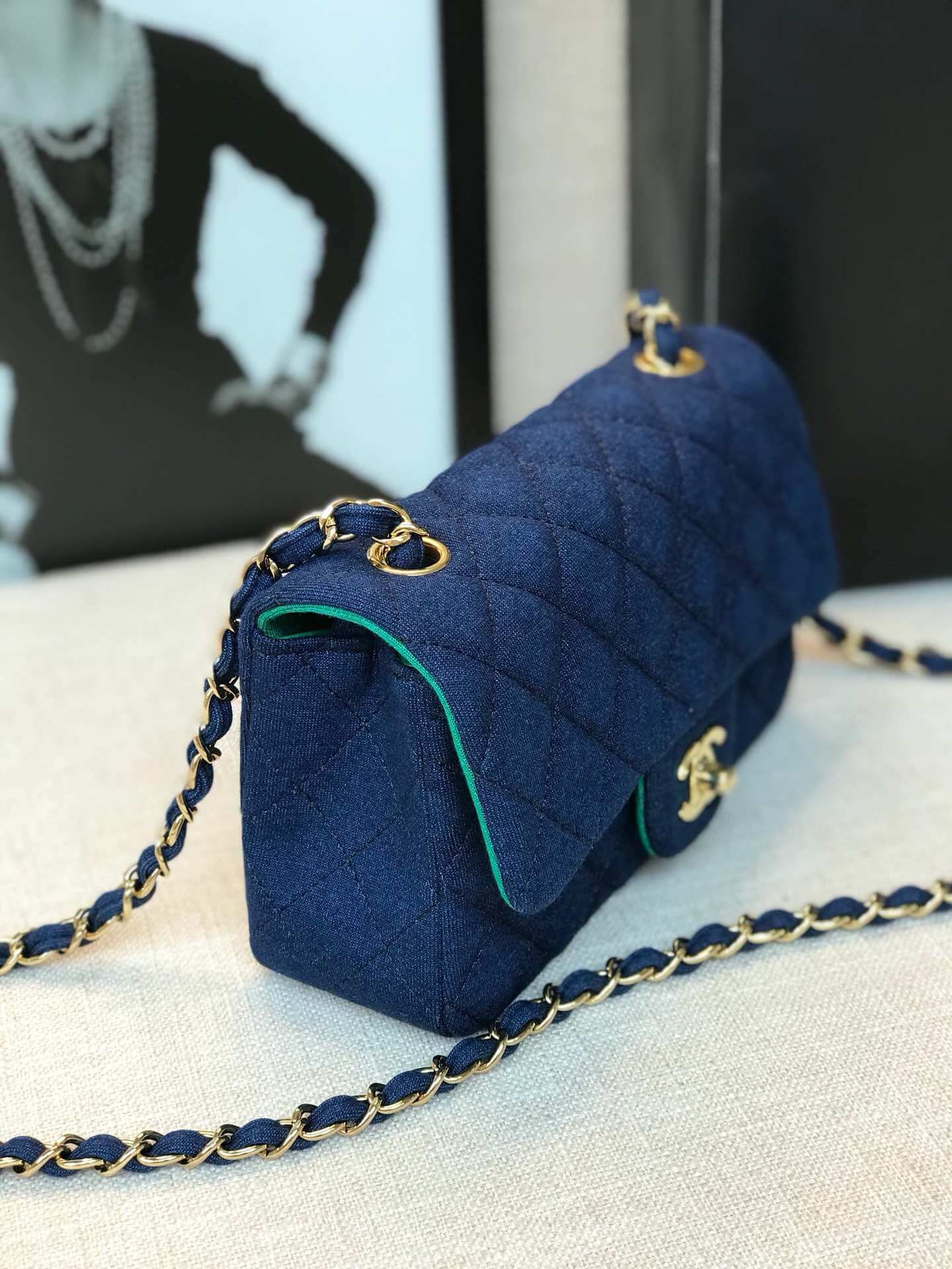 Chanel Jersey Classic Handbag A01112