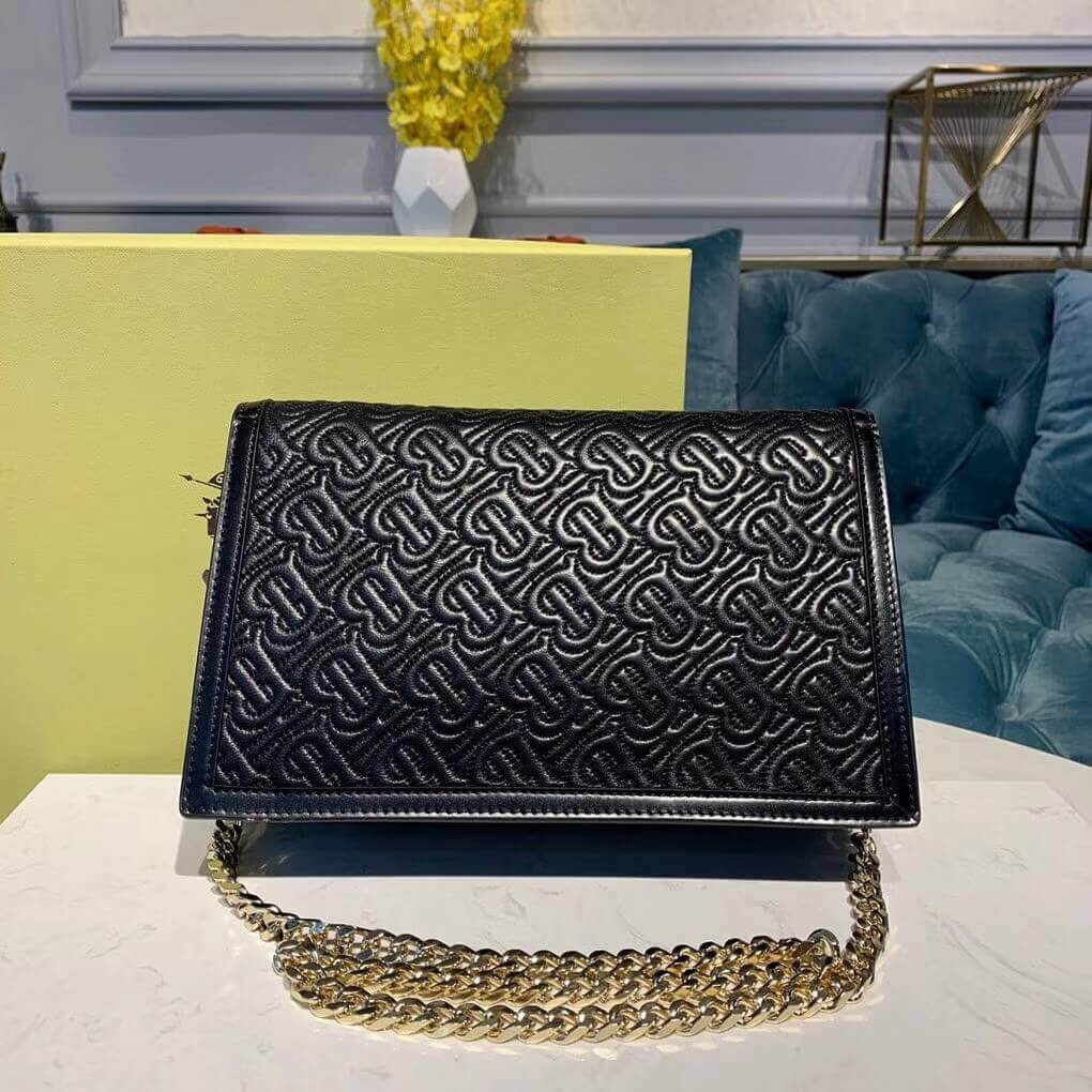 Burberry Small Quilted Monogram TB Envelope Clutch 80148361