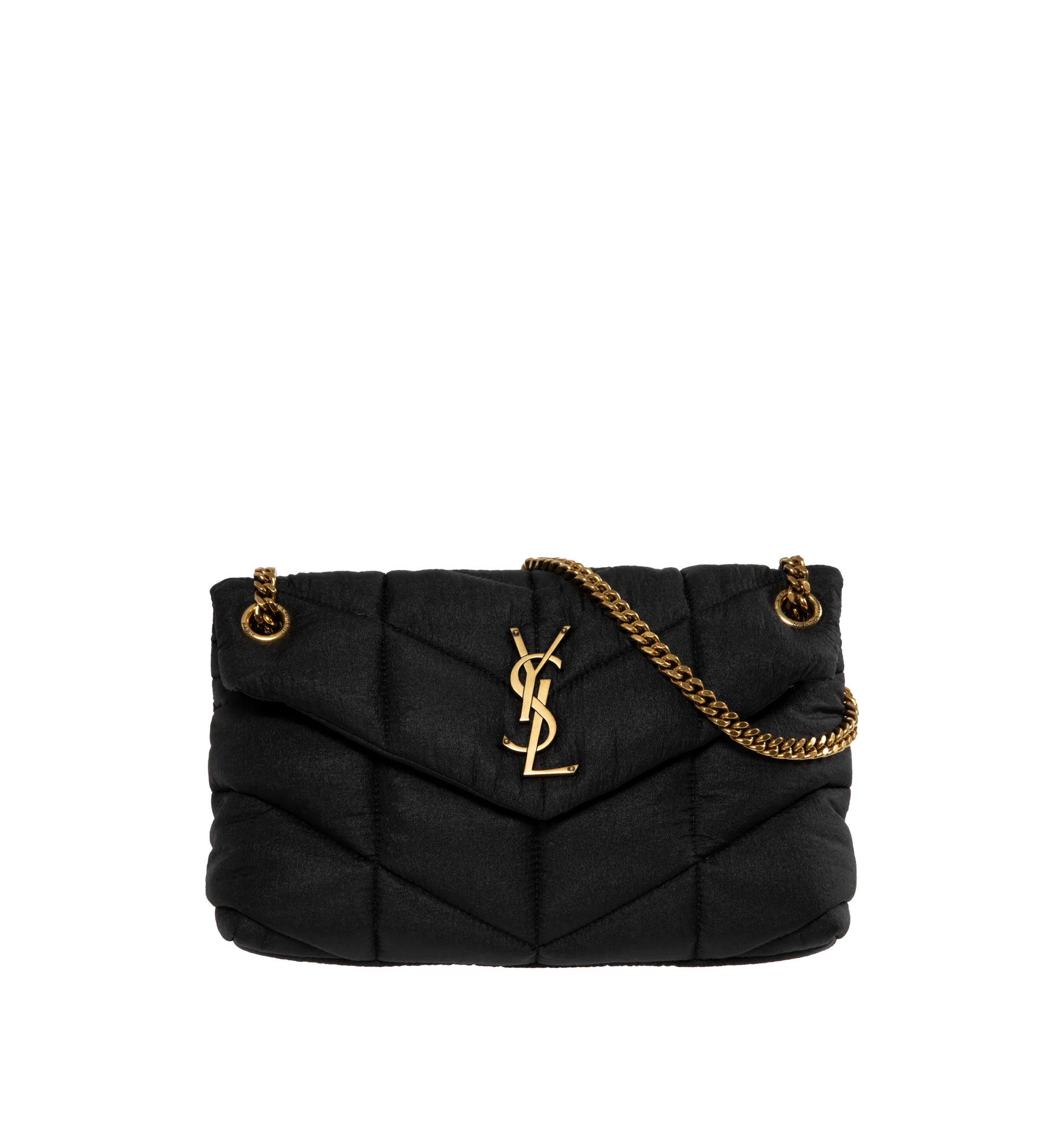 PUFFER SMALL NYLON AND LEATHER BAG