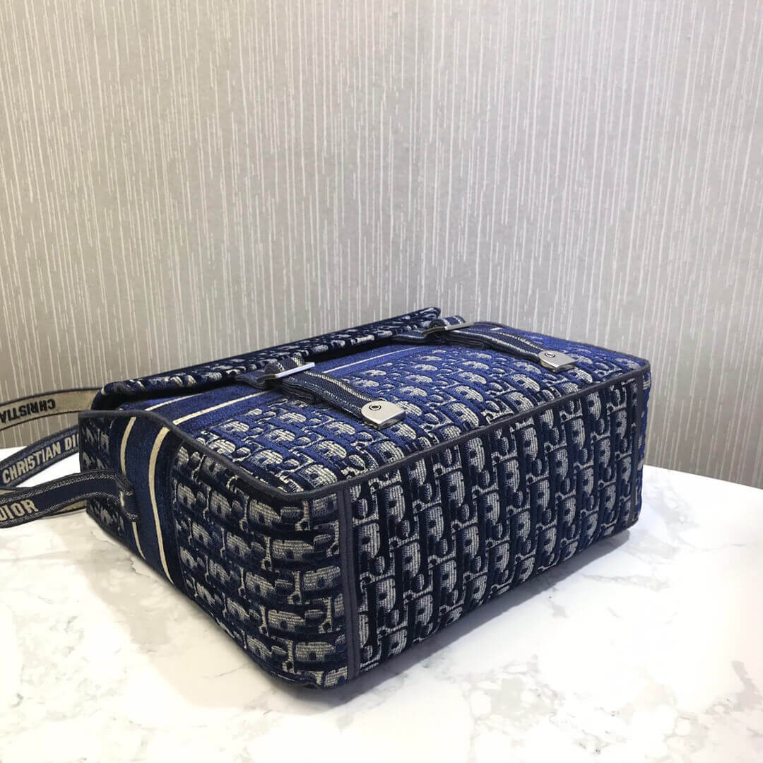 Dior Oblique Embroidered Velvet Diorcamp Messenger Bag M1291V