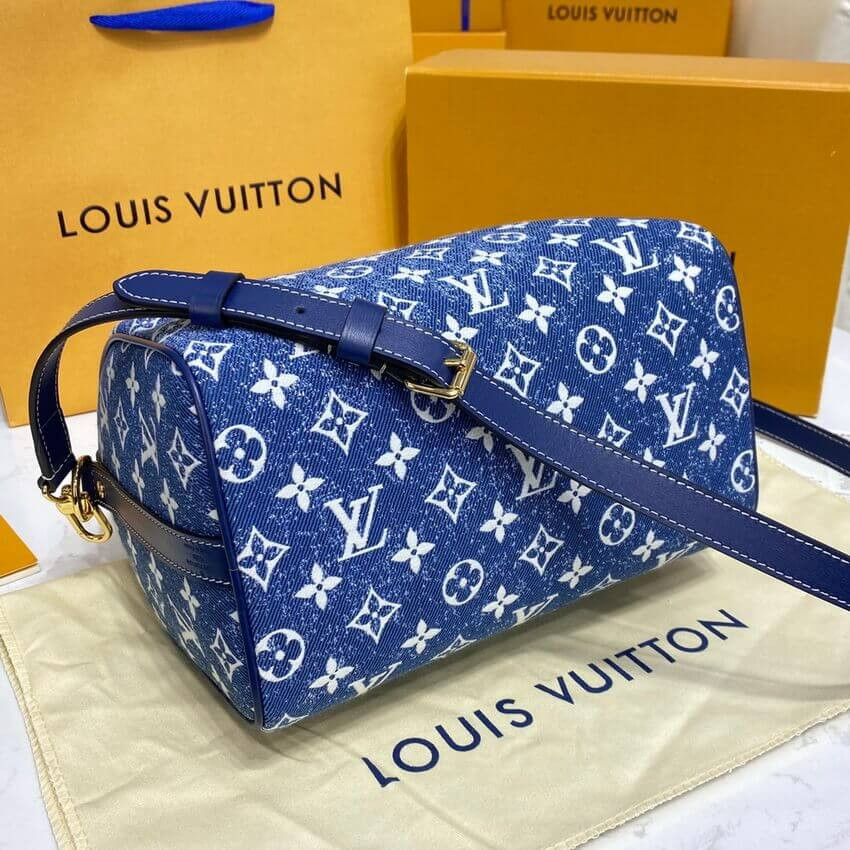 Louis Vuitton Monogram Jacquard Denim Speedy Bandouliere 25 M59609