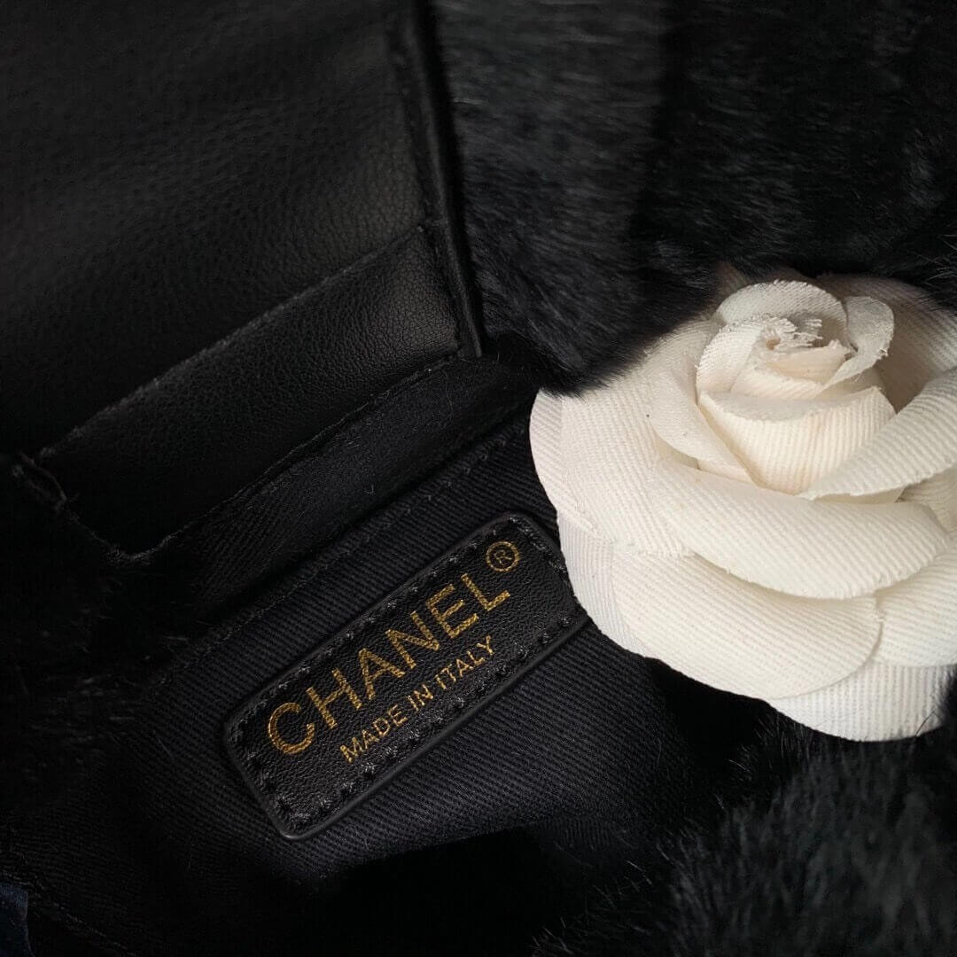Chanel Shearling Lambskin Bucket Bag AS2241