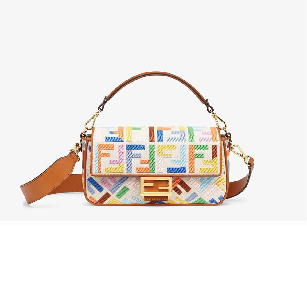 Fendi Baguette in Beige Canvas 8BR600