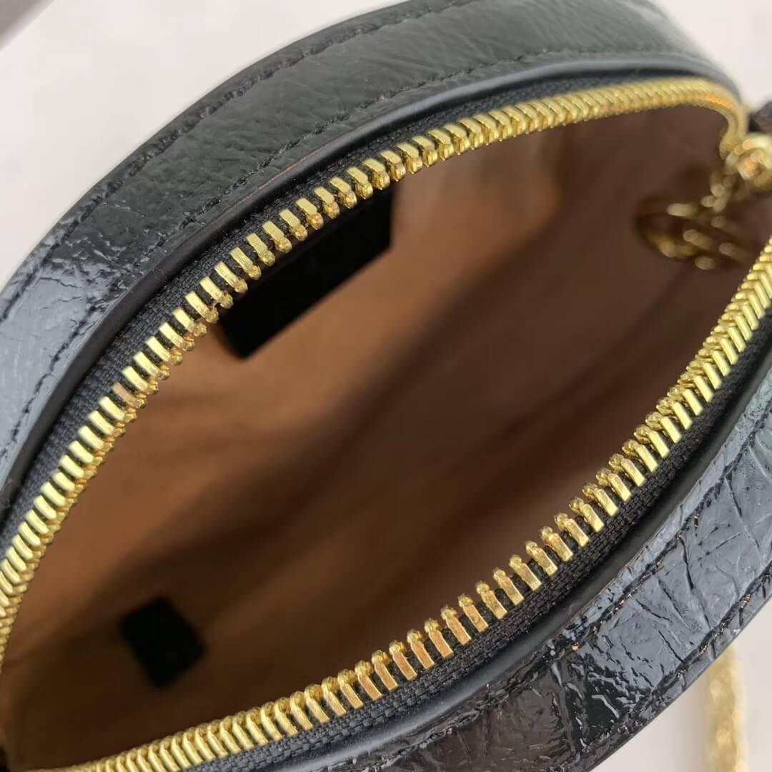 Gucci Suede Ophidia Mini Round Shoulder Bag 550618