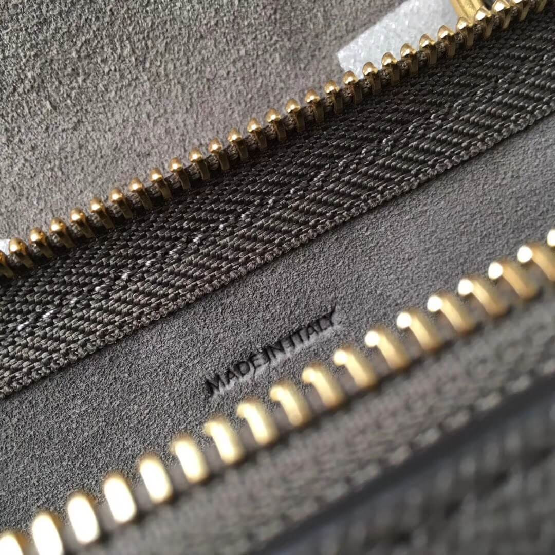 Celine Micro Belt Bag In Grained Calfskin 189153 Grey