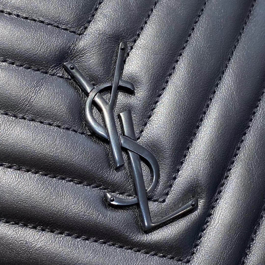 Saint Laurent Vinyle Round Camera Bag In Chevron-quilted Smooth Leather 6104361