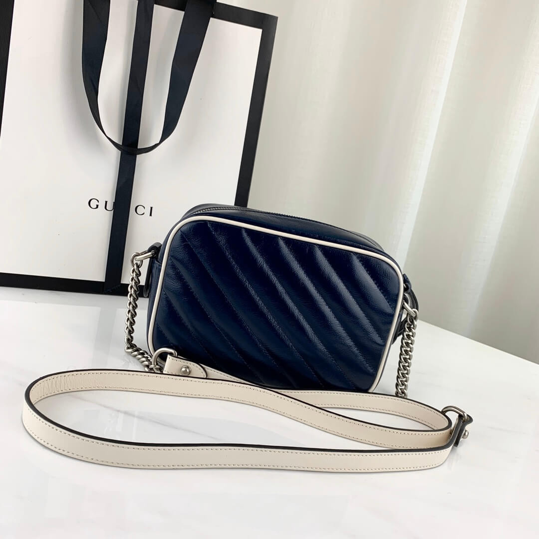 Gucci GG Marmont Matelassé Mini Bag 448065 Blue