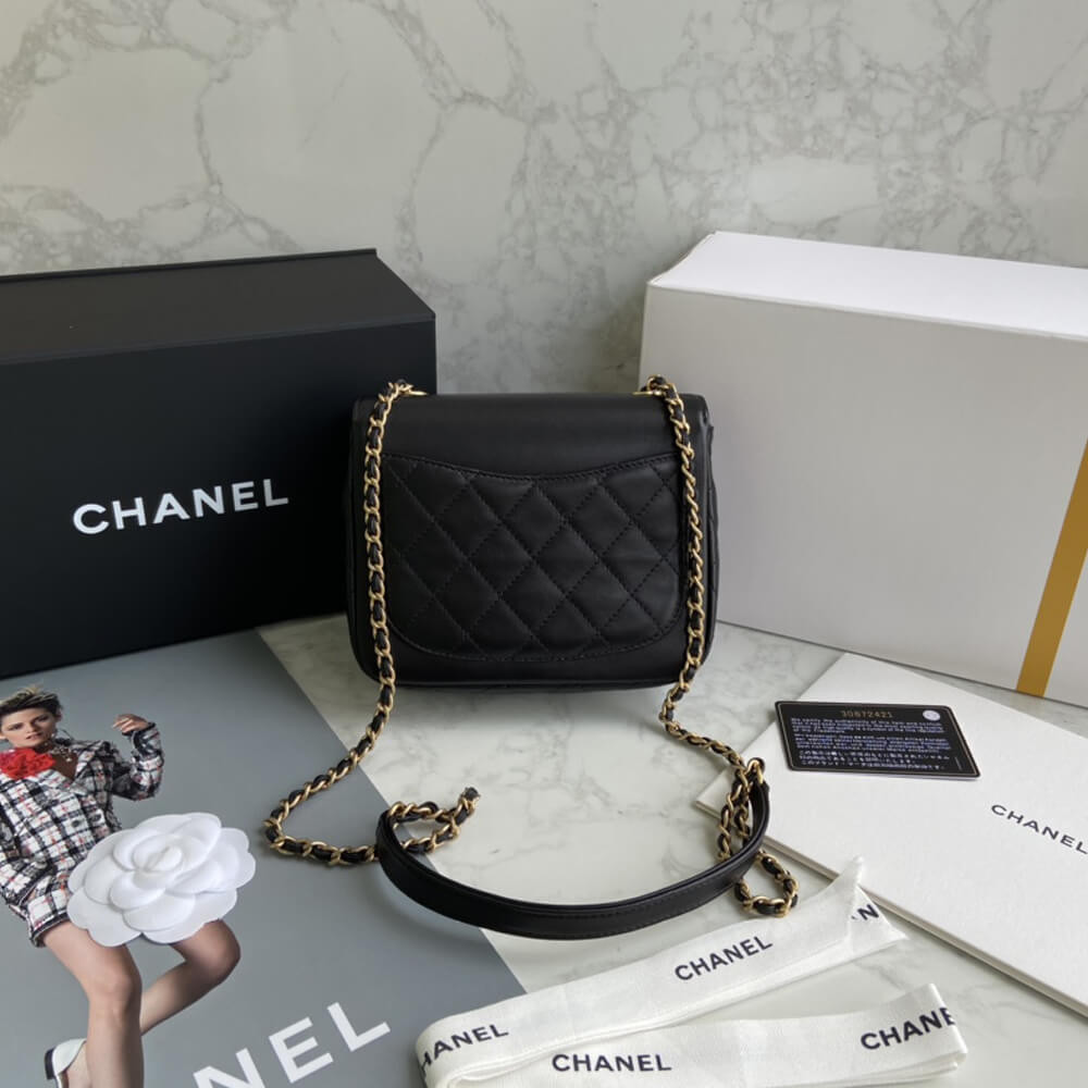 Chanel Studded CC Detail Flap Bag AS1181