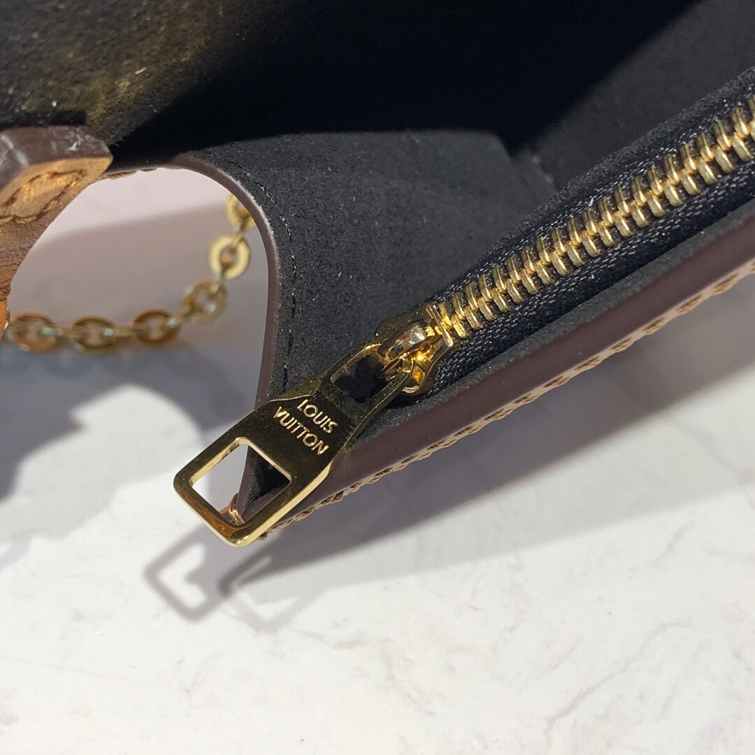 Louis Vuitton Monogram Reverse Canvas Dauphine Chain Wallet M68746