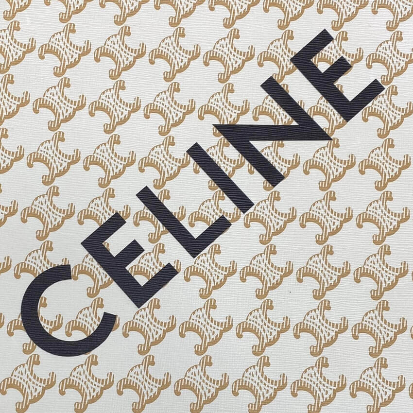 Celine Small Vertical Cabas In Triomphe Canvas 191542 White