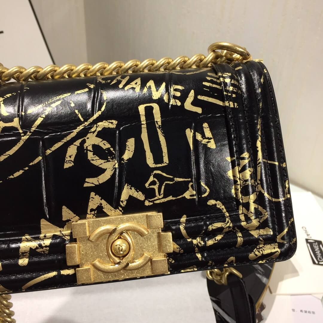 Chanel Small Boy Chanel Handbag A67085 Gold