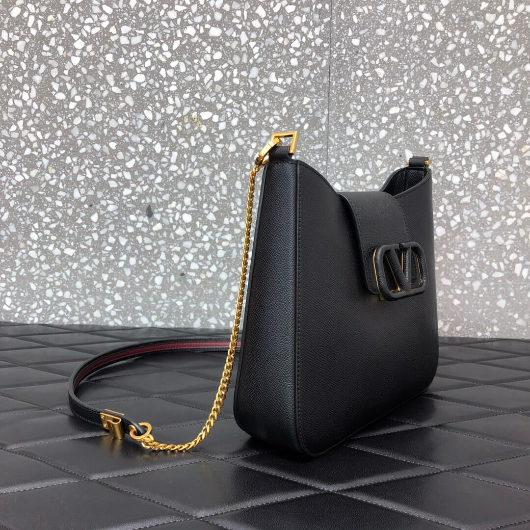 Valentino V-Sling Small Grained-Leather Shoulder Bag 0017