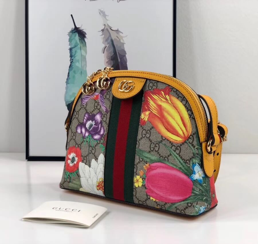 Gucci Ophidia GG Flora Small Shoulder Bag 499621