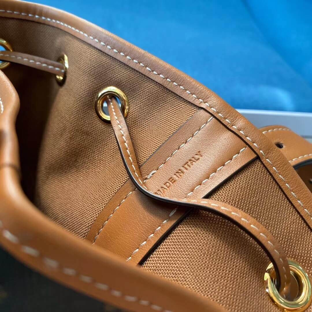 Celine Medium Drawstring Bag In Triomphe Canvas 191392