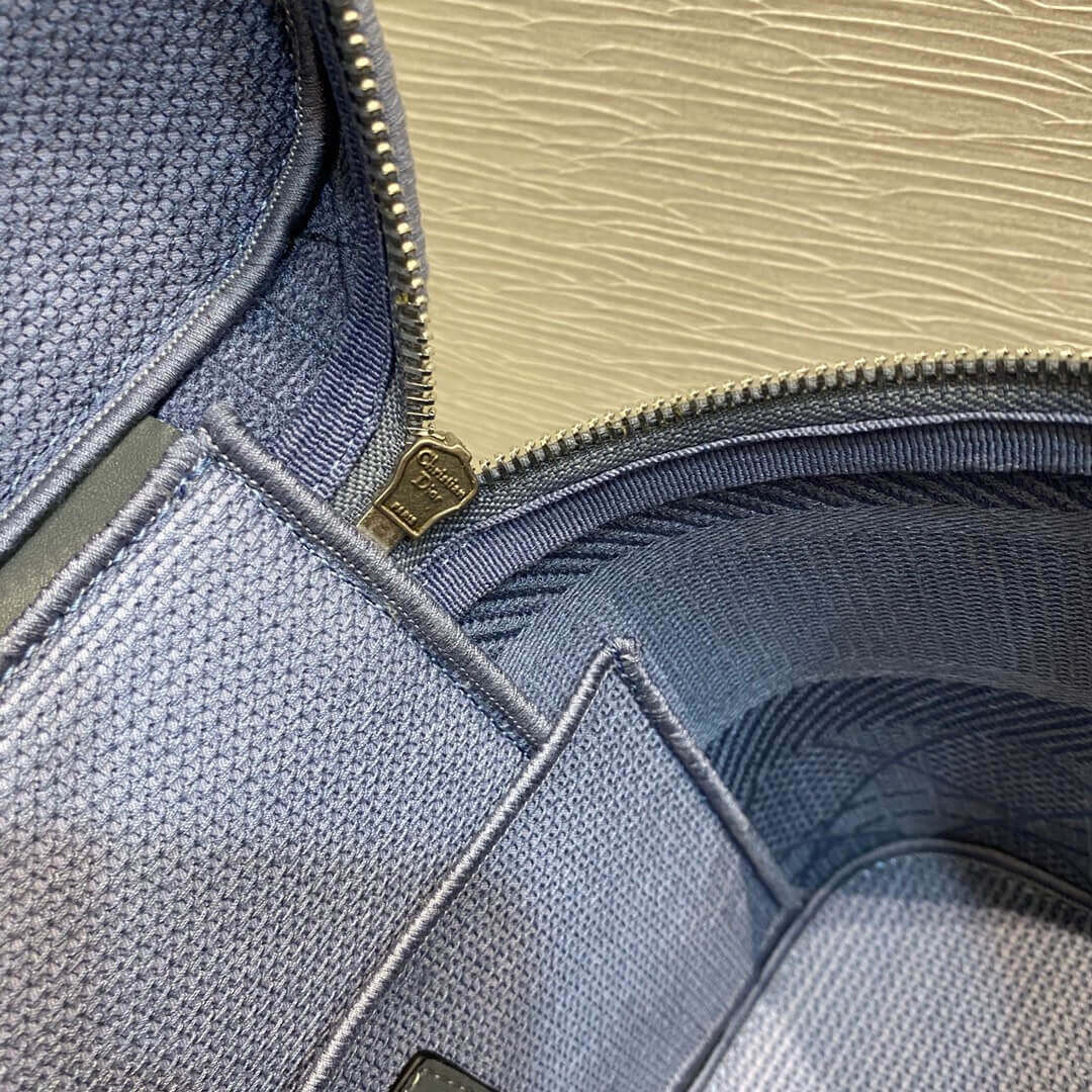 Dior Travel Vanity Case Denim Cannage Embroidery S5480