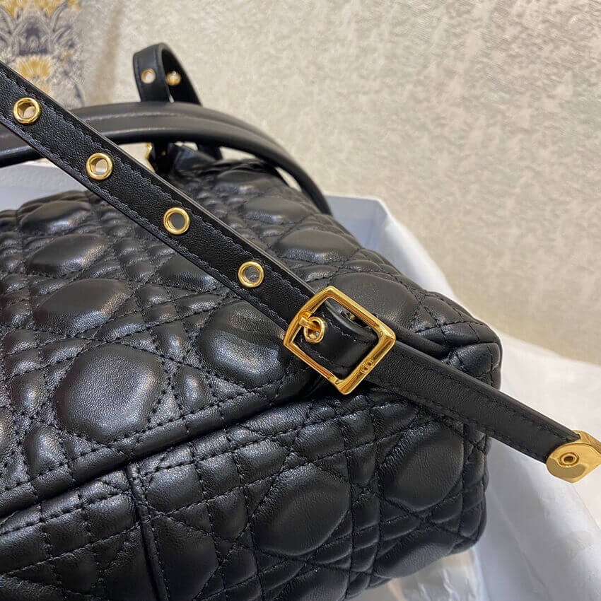 Christian Dior Black Cannage Lambskin Small Backpack M9221