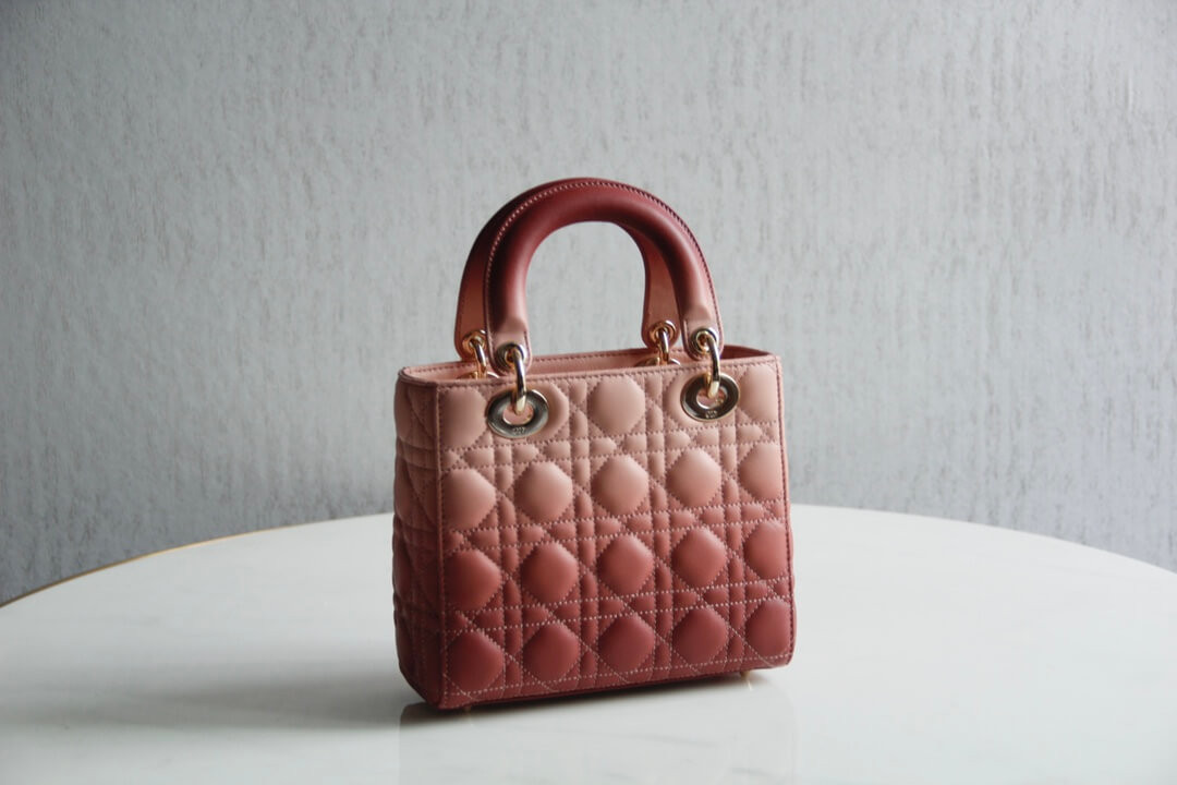 Lady Dior My ABCDior Bag in Pink Gradient Cannage Lambskin M0538