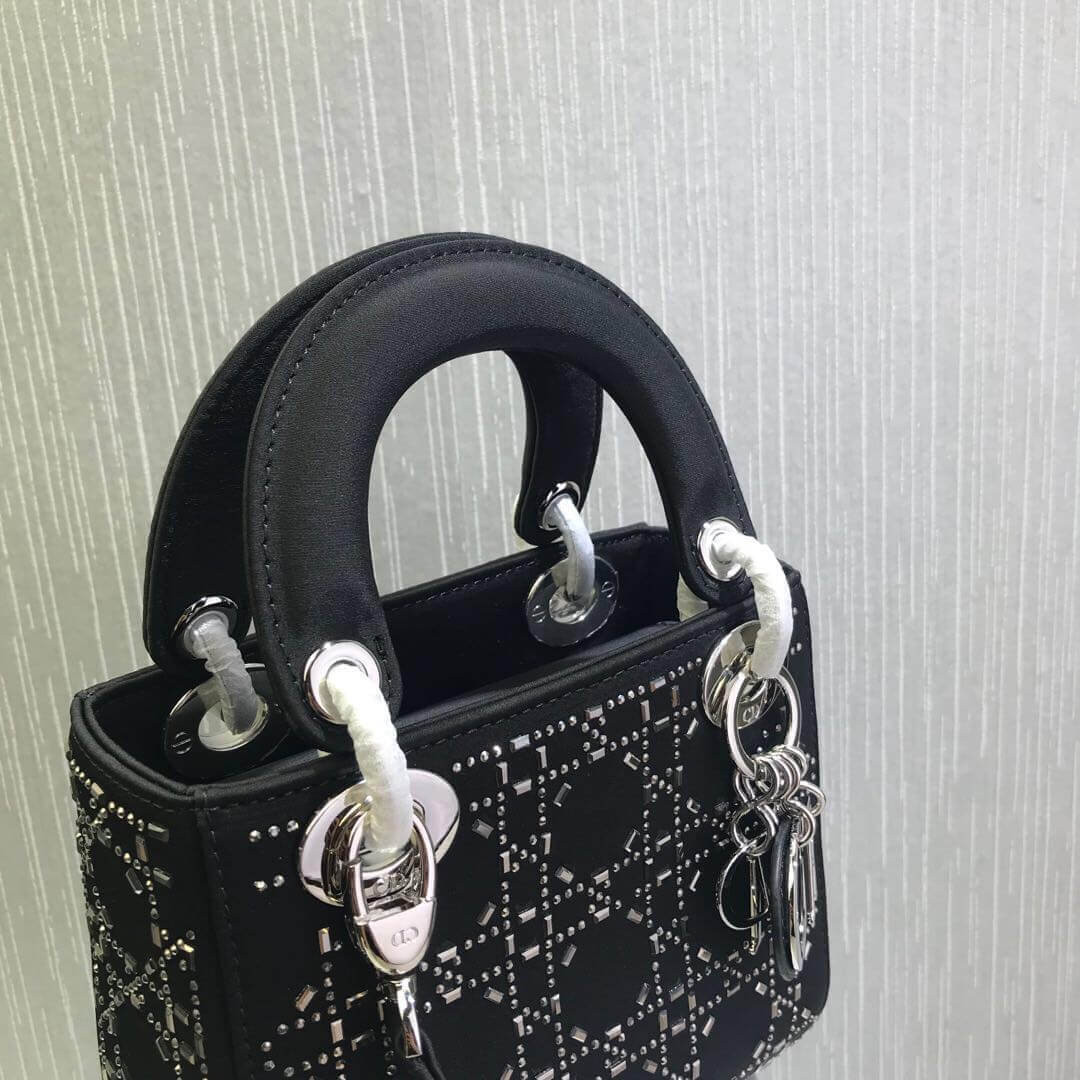 Christian Dior Rhinestones Mini Lady Dior Bag M0500