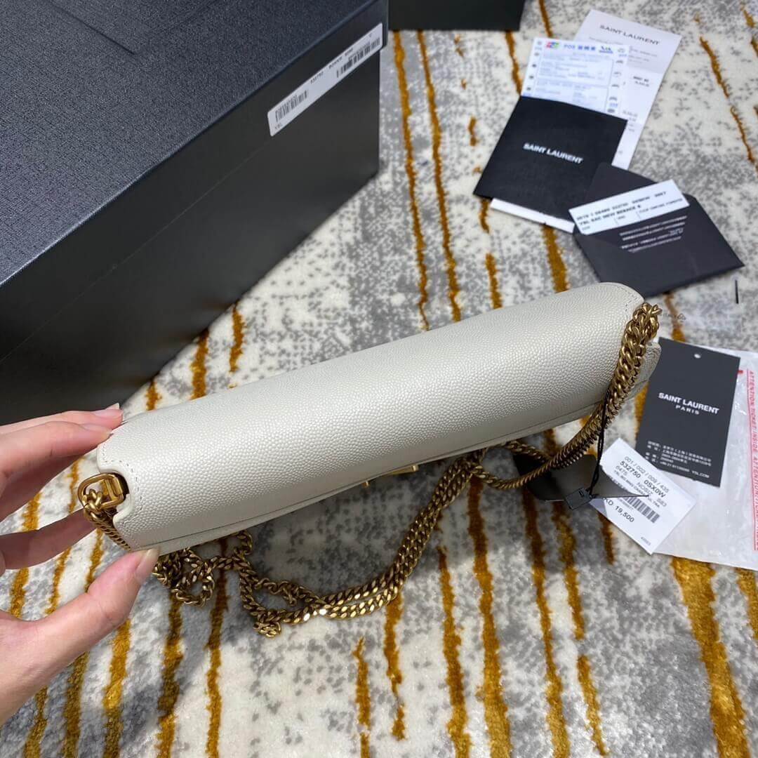 YSL Saint Laurent Cassandra Monogram Clasp Bag In Grain Leather 532750