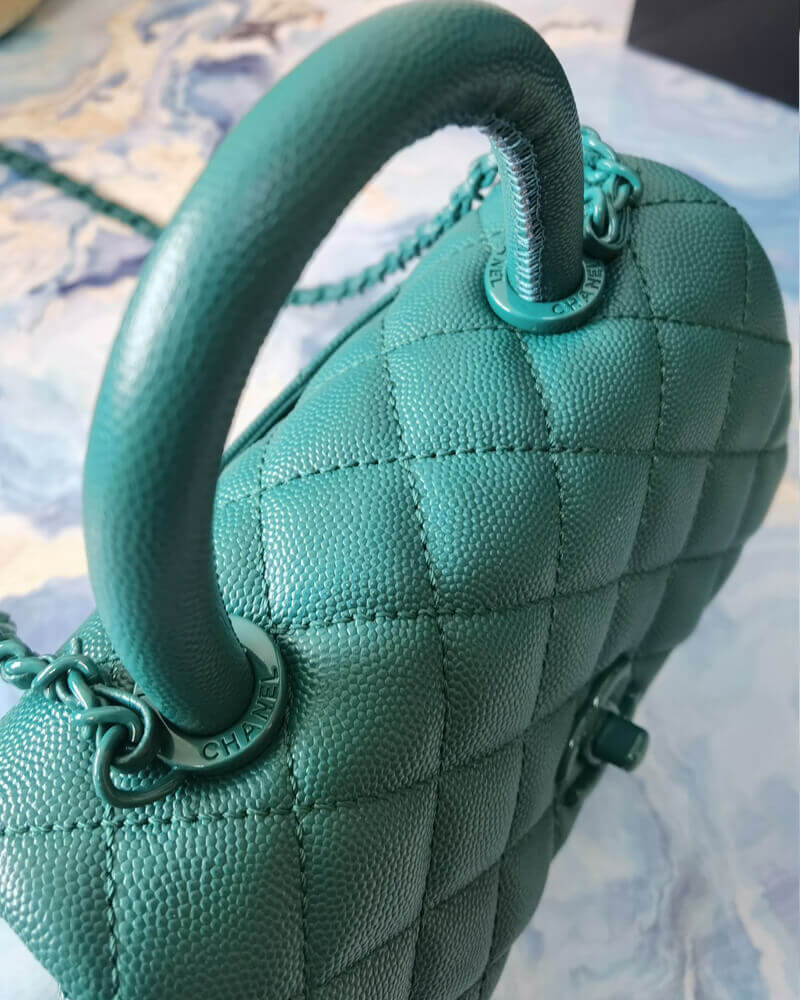 Chanel Mini Coco Handle Ultra Matte Bag in Grained Calfskin AS2215