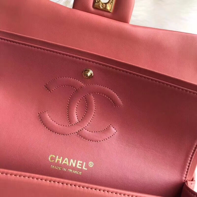 Chanel 1112 Rose Quartz Medium Size 2.55 Lambskin Leather Flap Bag