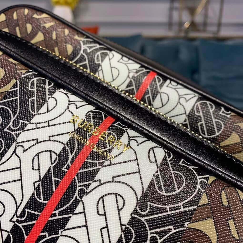 Burberry Medium Monogram Stripe E-canvas Camera Bag 80193761