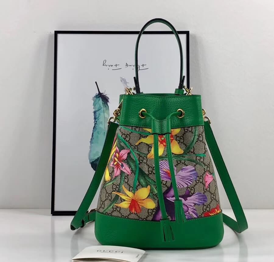 Gucci Ophidia GG Flora Small Bucket Bag 550621