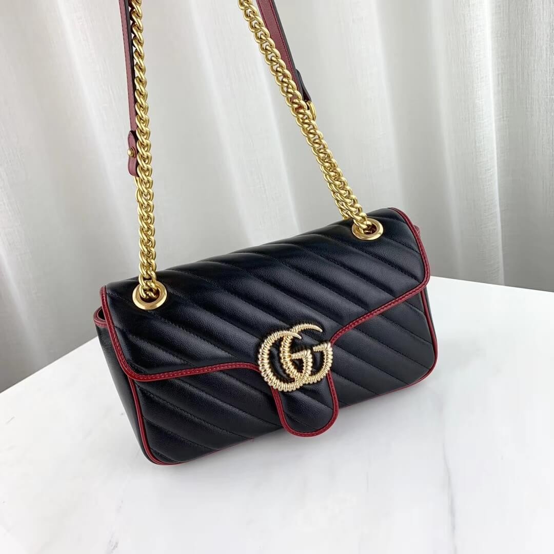Gucci GG Marmont Small Shoulder Bag 443497 Black