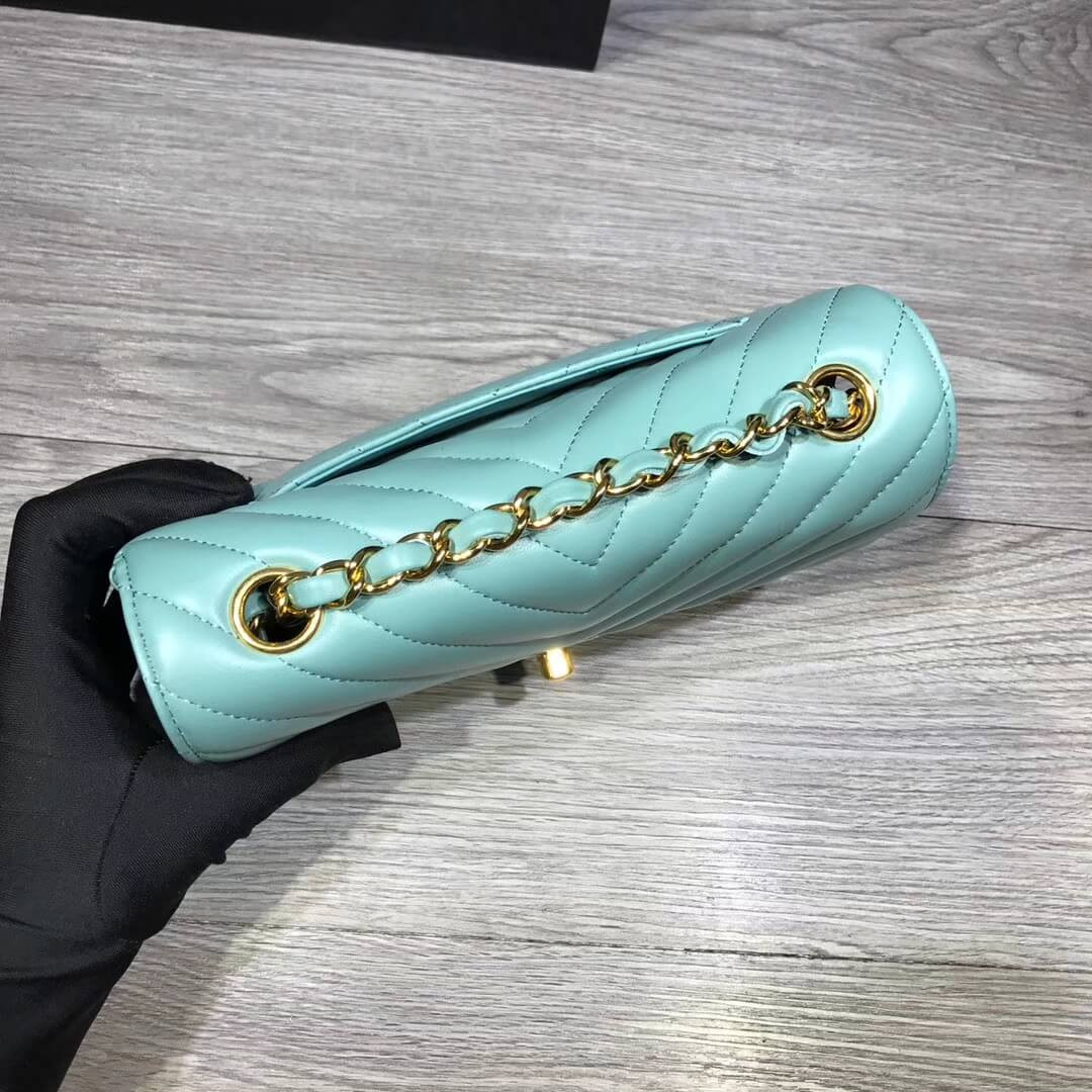 Chanel Chevron Lambskin 20cm Classic Flap Bag 1116