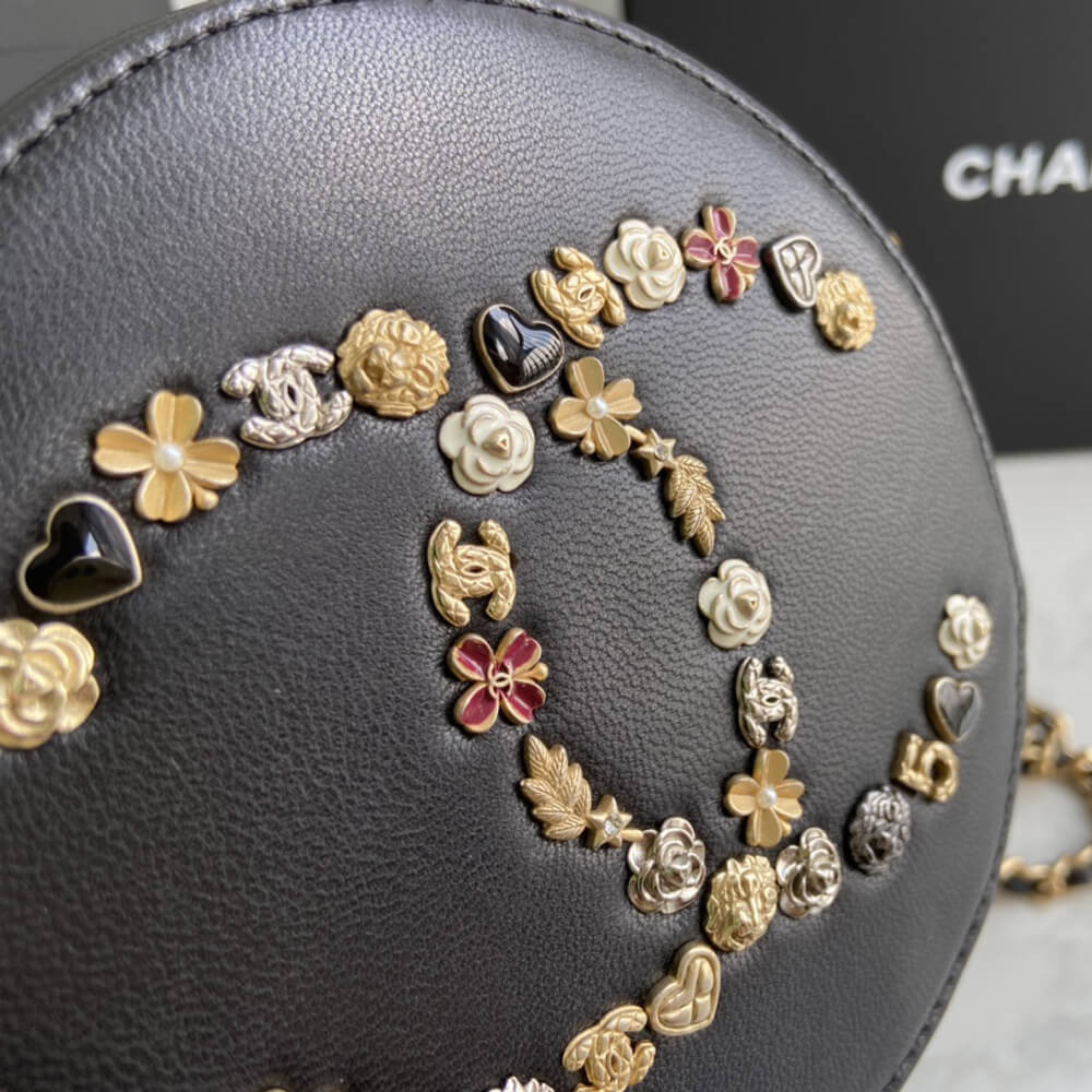 Chanel Studded CC Detail Round Bag AS1180