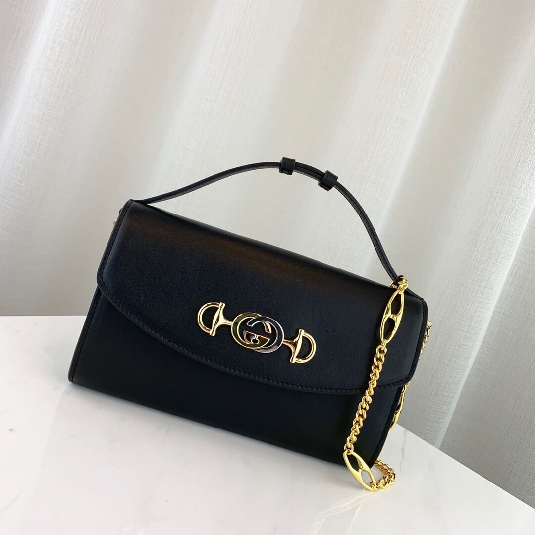 Gucci Zumi Smooth Leather Small Shoulder Bag 572375