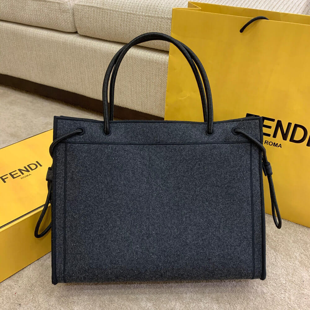 Fendi Logo Wool Shopper 8BH378