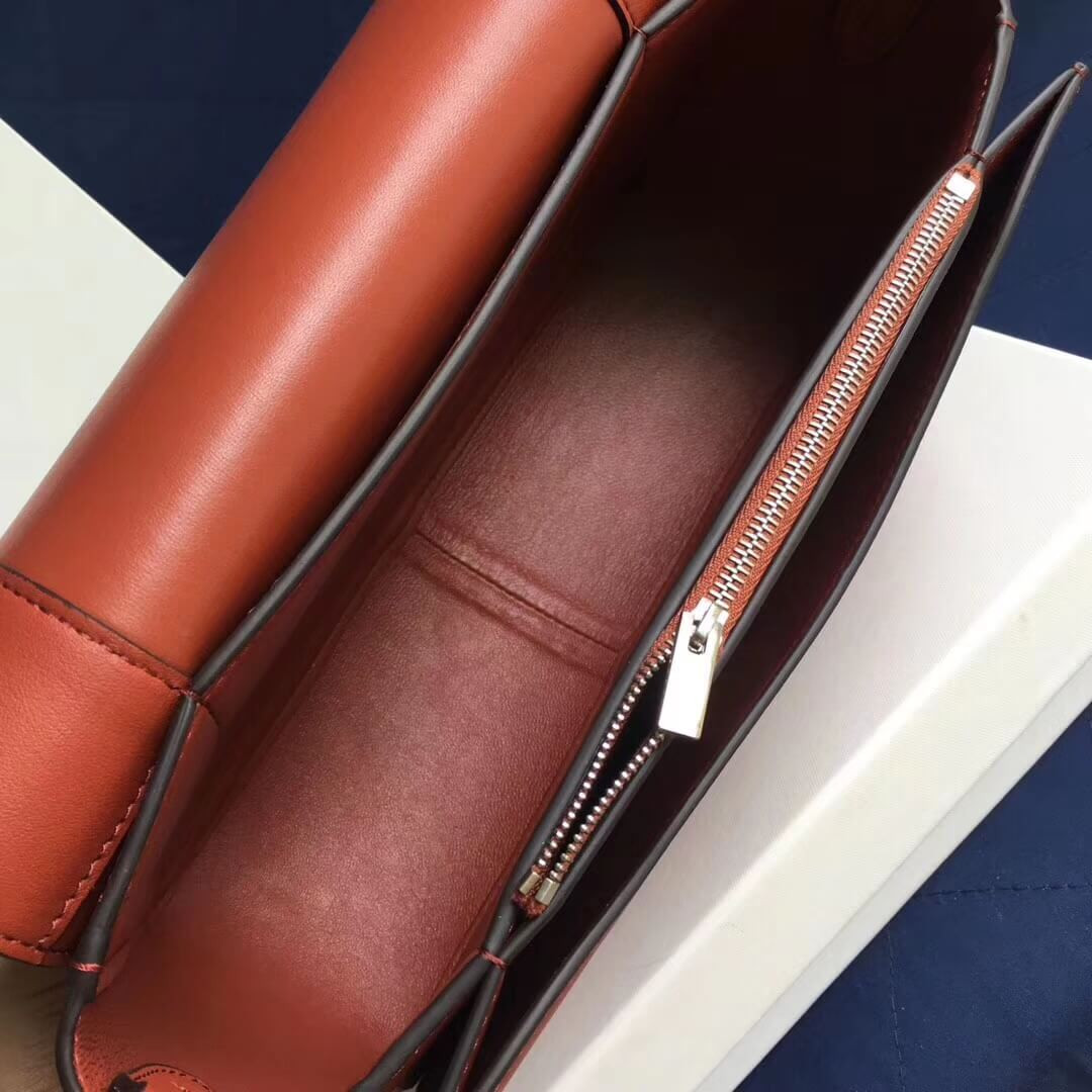 Celine Frame Medium Shoulder Bag 180263 Red/White