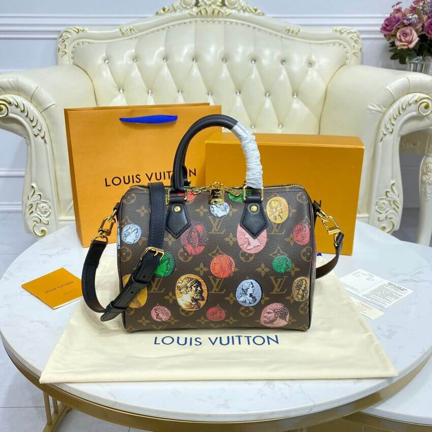 Louis Vuitton Monogram Cameo Printed Speedy Bandouliere 25 M45910