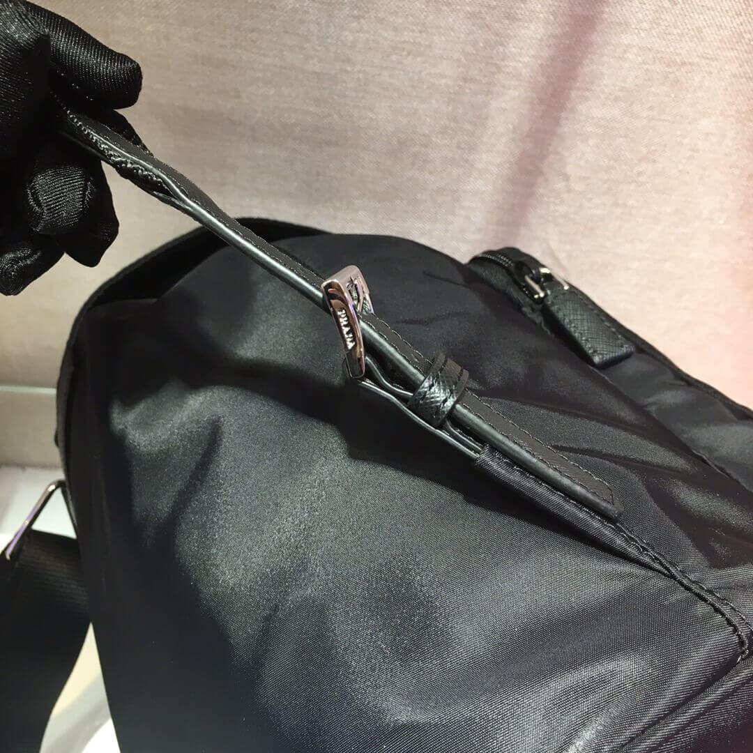 Prada Nylon and Saffiano Leather Backpack 1BZ005