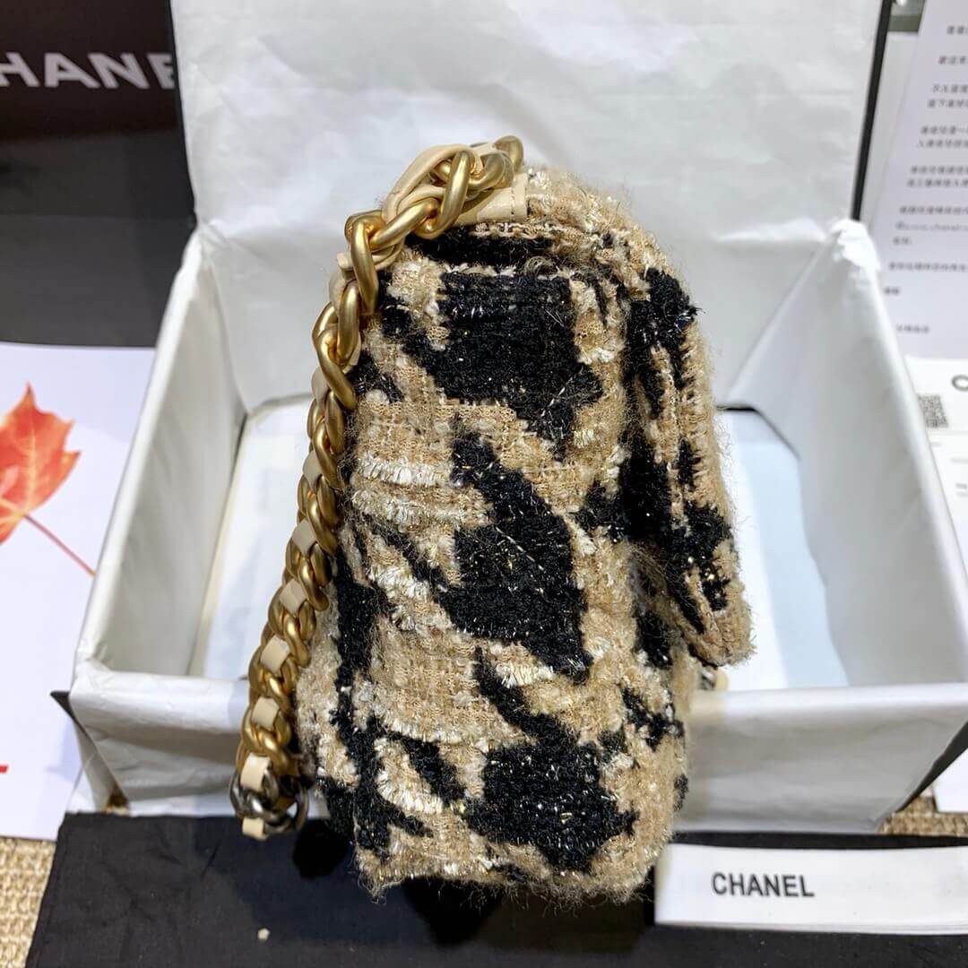 Chanel 19 Tweed Maxi Flap Bag AS1160