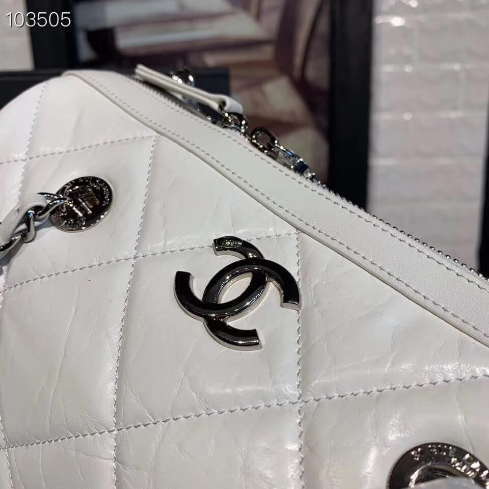 Chanel Small Bowling Bag in Calfskin AS1321