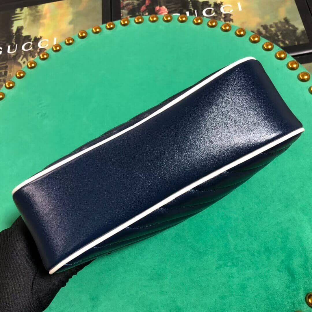 Gucci GG Marmont Small Shoulder Bag 447632 Blue