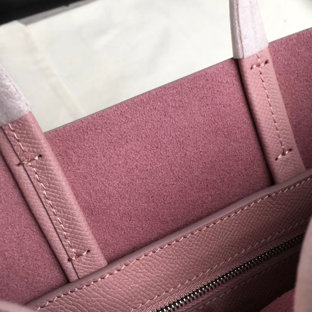 Celine Small Cabas In Grained Calfskin 189813 Pink/Black