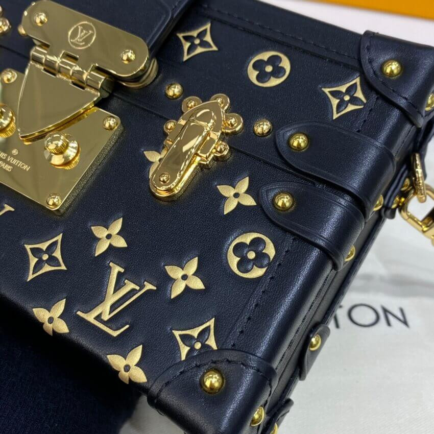 Louis Vuitton Petite Malle Monogram Metal Bag M57817