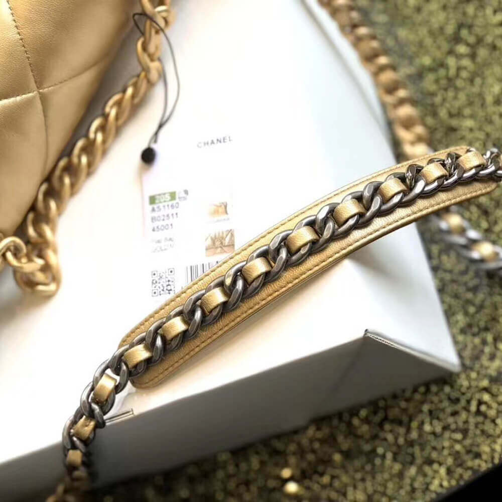 Chanel 19 Flap Bag AS1160 Gold