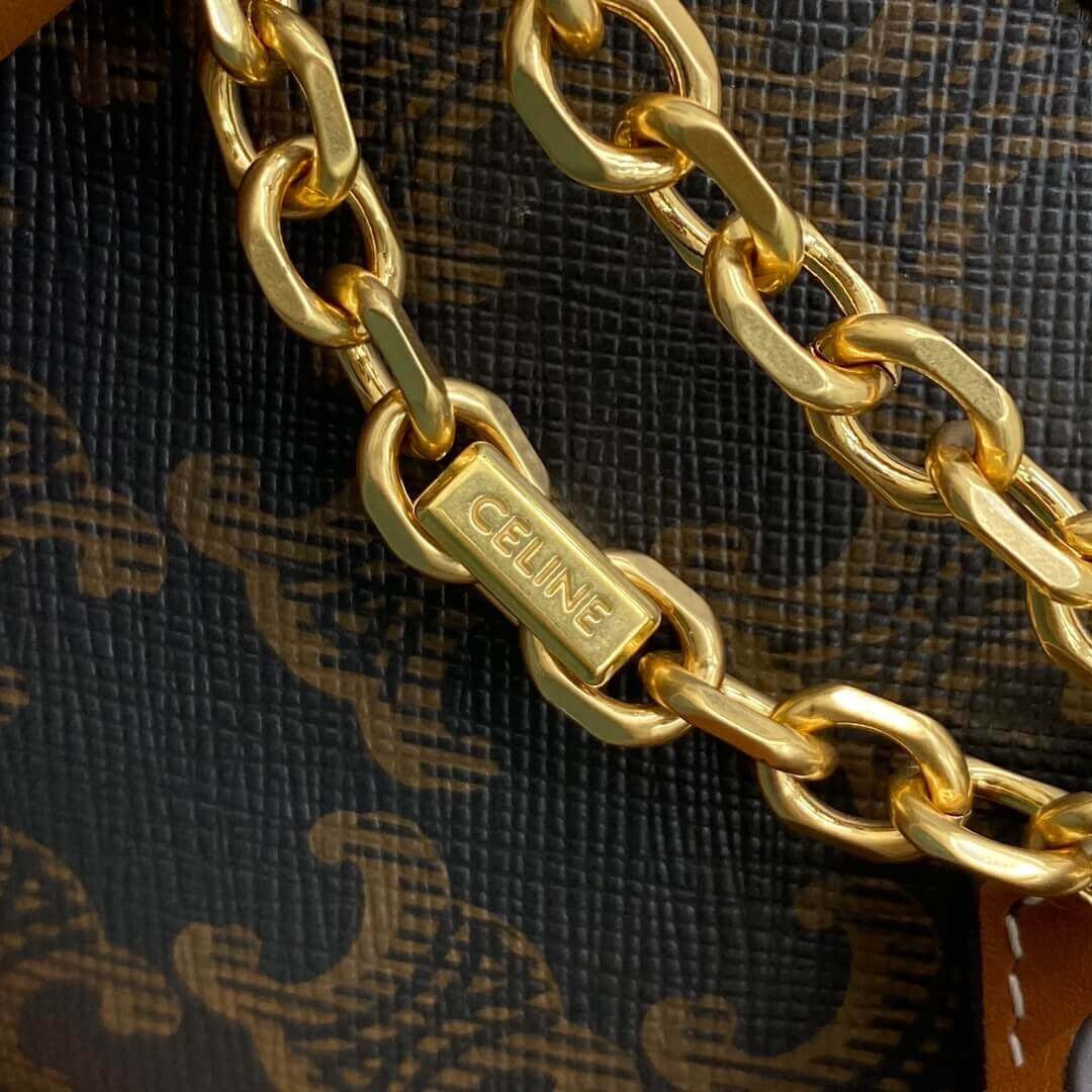 Celine Mini Boston Bag In Triomphe Canvas 195112