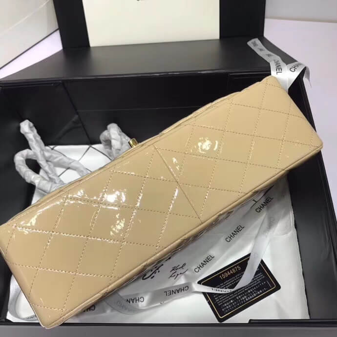 Chanel Pantent Leather 30cm Classic Flap Bag A1113