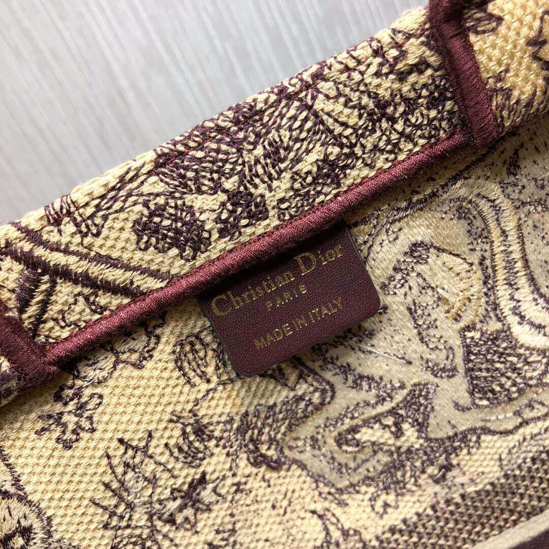 Christian Dior Book Tote Black Toile De Jouy Bag M1286