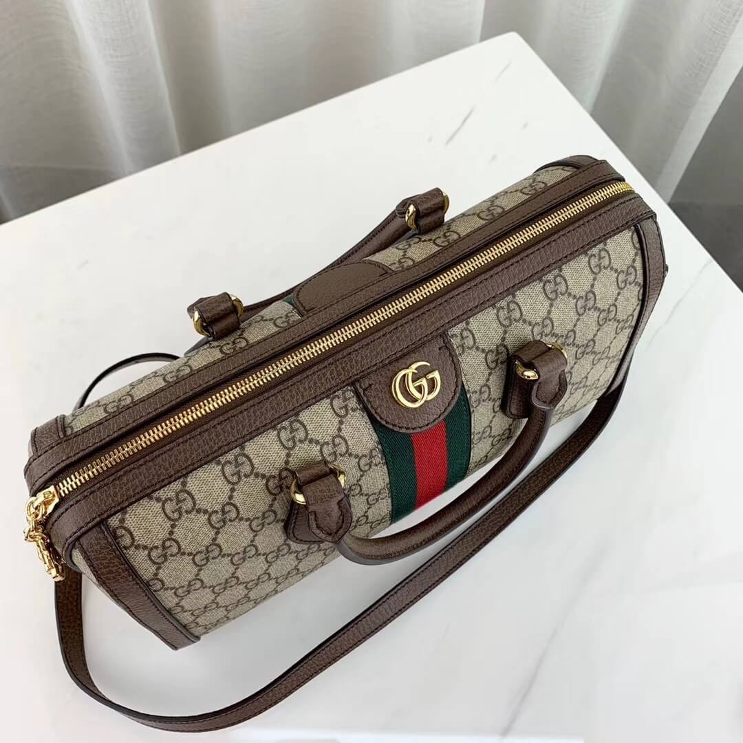 Gucci Ophidia GG Medium Top Handle Bag 524532 Coffee