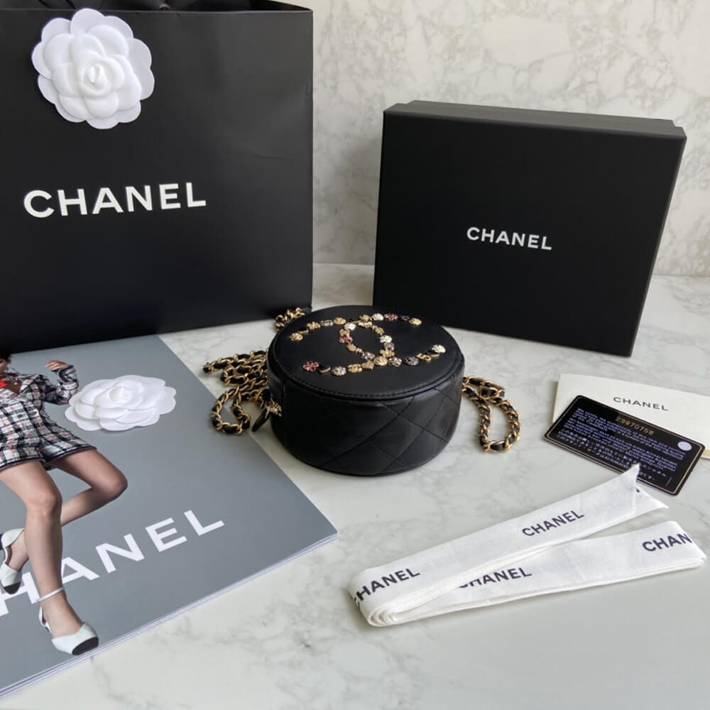 Chanel Studded CC Detail Round Bag AS1180