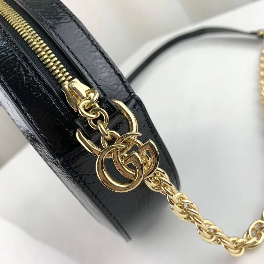 Gucci Suede Ophidia Mini Round Shoulder Bag 550618