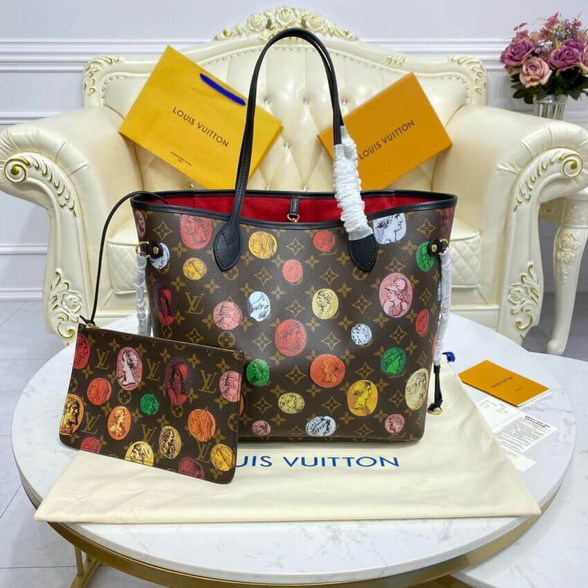 Louis Vuitton Monogram Cameo Printed Neverfull MM M45923